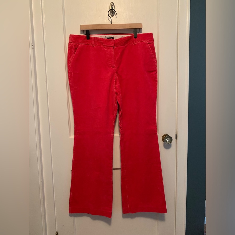 J.Crew bootcut coral corduroys NWT